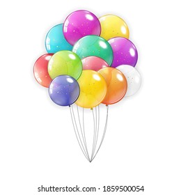Holiday Background with Balloons. Can be used for advertisment, promotion and birthday card or invitation. Vector Illustration EPS10