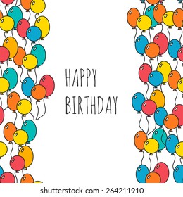 Holiday background with balloons and place for text 