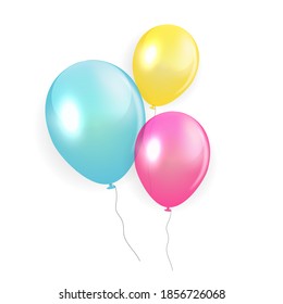 Holiday Background with Balloons. Vector Illustration EPS10