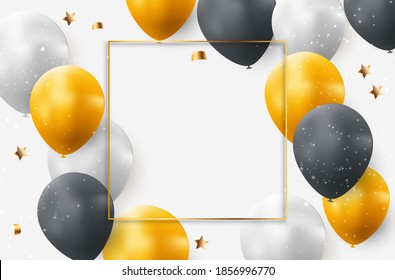 Holiday Background with Balloons. Vector Illustration EPS10