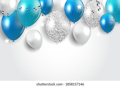 Holiday Background with Balloons. Vector Illustration EPS10