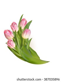 Holiday background with bouquet of colorful flowers. EPS 10 vector file included