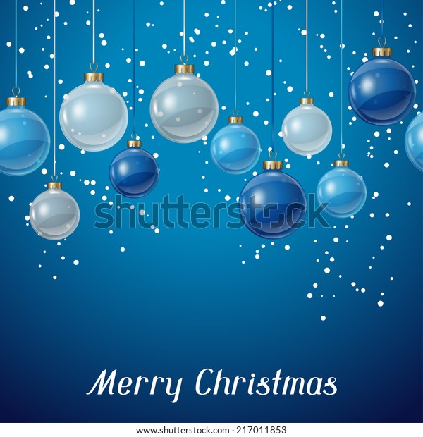 Holiday Background Card Template Christmas Balls Stock Vector (Royalty ...