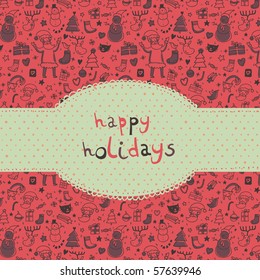 Holiday background in cartoon style