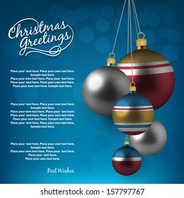 Holiday background with christmas balls 