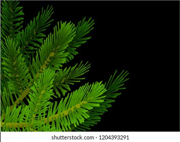 Holiday background with Christmas tree