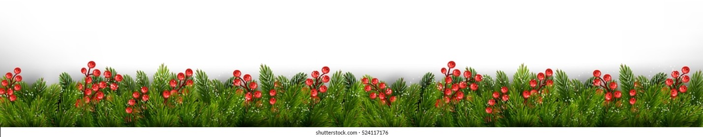 Fondo de vacaciones con ramas de árboles de Navidad. Vector.