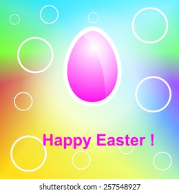 Holiday background with colorful  Easter eggs. Happy Easter. 