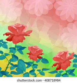 Holiday Background with Flower Rose