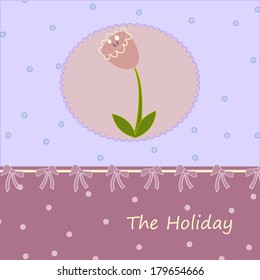 holiday background with flowers bows
