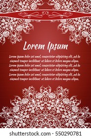 Holiday background, flyer, leaflet, cover. Mandala, Oriental motif for wedding, party, congratulations, I'm sorry. Hand painted texture background. Decorative elements for design print. Vector. EPS 10