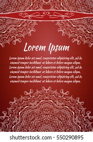 Holiday background, flyer, leaflet, cover. Mandala, Oriental motif for wedding, party, congratulations, I'm sorry. Hand painted texture background. Decorative elements for design print. Vector. EPS 10