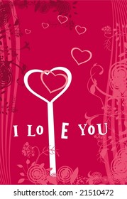 Holiday background with flying hearts