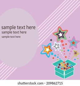 Holiday background  gift box with star