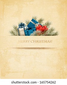 Holiday background with gift ribbon with gift box Vector 