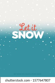 Holiday background, greeting card design with snowflakes. Vector Illustration. 