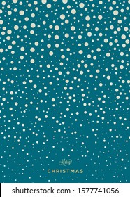 Holiday background, greeting card design with snowflakes. Vector Illustration. 