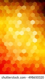 holiday background. hexagon geometry pattern. orange color. vector illustration. for design flyer, banner, wallpaper
