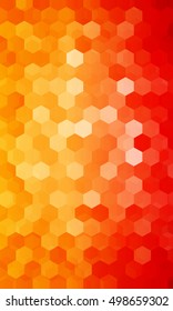 holiday background. hexagon geometry pattern. orange color. vector illustration. for design flyer, banner, wallpaper
