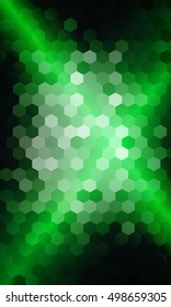 holiday background. hexagon geometry pattern. green color. vector illustration. for design flyer, banner, wallpaper