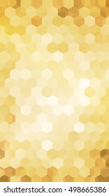 holiday background. hexagon geometry pattern. gold color. vector illustration. for design flyer, banner, wallpaper