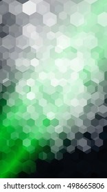 holiday background. hexagon geometry pattern. green color. vector illustration. for design flyer, banner, wallpaper