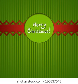 Holiday background with a lacy ribbon and a frame