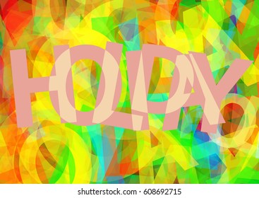 Holiday background, poster design template, vector illustration