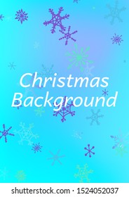 Holiday Background with Pretty Snowflakes and Shiny Lights.
