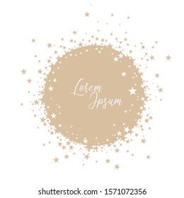Holiday background round with stars