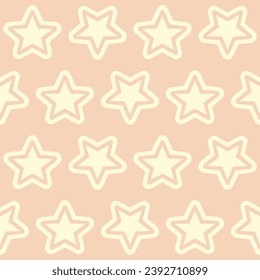 Feierlicher Hintergrund, nahtloses Muster mit Sternen. Vektorgrafik in diesem Dateiformat kann die Farbe des Bildes ändern.