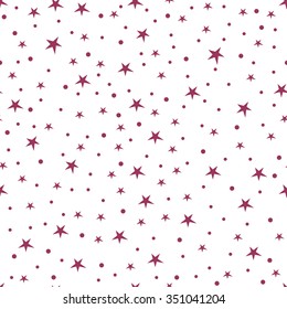 Holiday background, seamless pattern with stars.
