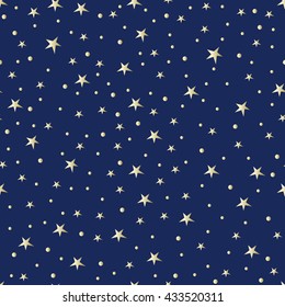 Holiday background, seamless pattern with stars, star pattern, star decorations. Vector illustration.