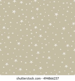 Holiday background, seamless pattern with stars. Vector illustration.