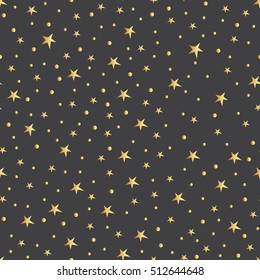Holiday background, seamless pattern with stars. Vector illustration.