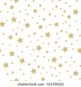Holiday background, seamless pattern with stars. Vector illustration.
