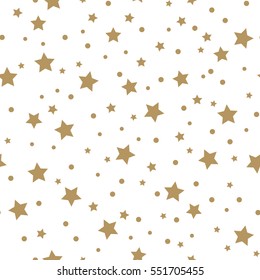 Holiday background, seamless pattern with stars. Vector illustration.