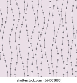 Holiday background, seamless pattern with stars. Vector illustration.