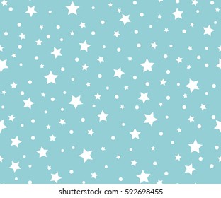 Holiday background, seamless pattern with stars. Vector illustration.