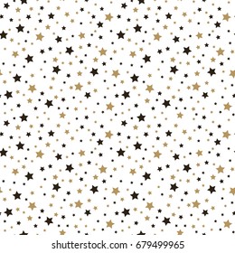 Holiday background, seamless pattern with stars. Vector illustration.