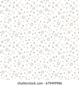 Holiday background, seamless pattern with stars. Vector illustration.