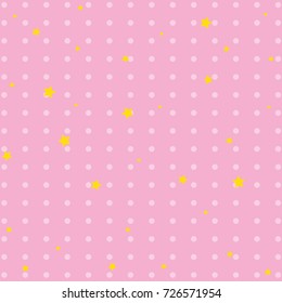 Holiday background, seamless pattern with stars. Vector illustration.