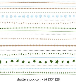 Holiday background, seamless retro striped New Year's Christmas pattern. Vector illustration for prints, textile, cards, scrapbooking