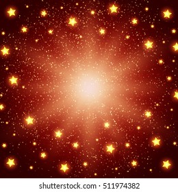 Holiday background with shining stars. Vector illustration