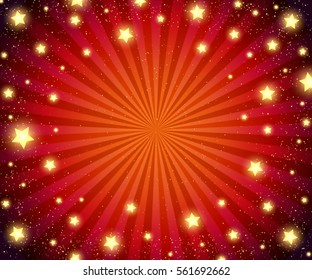 Holiday background with shining stars. Vector illustration
