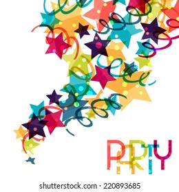 Holiday background with shiny colored celebration decorations.
