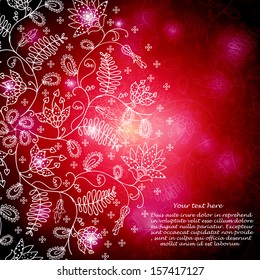 holiday background with snowflake illustration .