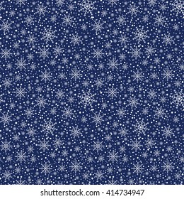 Holiday background, snowflake pattern, Christmas Decoration, seamless winter background with snowflakes.