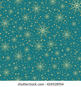 Holiday background, snowflake pattern, Christmas Decoration, seamless winter background with snowflakes.