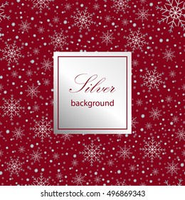 Holiday background, snowflake pattern, Christmas Decoration, winter background with snowflakes. Vector illustration.